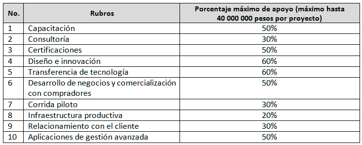 Tipos de apoyo maneja la Secretaria de Economía